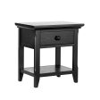 24  Black One Drawer Nightstand Discount