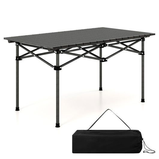 Aluminum Camping Table for 4-6 People with Carry Bag-Black Discount