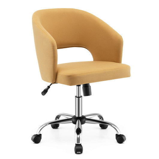 Upholstered Swivel Office Chair with Hollow Out Back Online Hot Sale