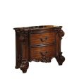 30  Chestnut Two Drawers Solid Wood Nightstand on Sale