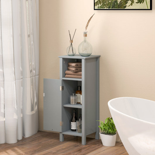 Bathroom Storage Organizer with 2-Tier Cabinet-Gray Hot on Sale