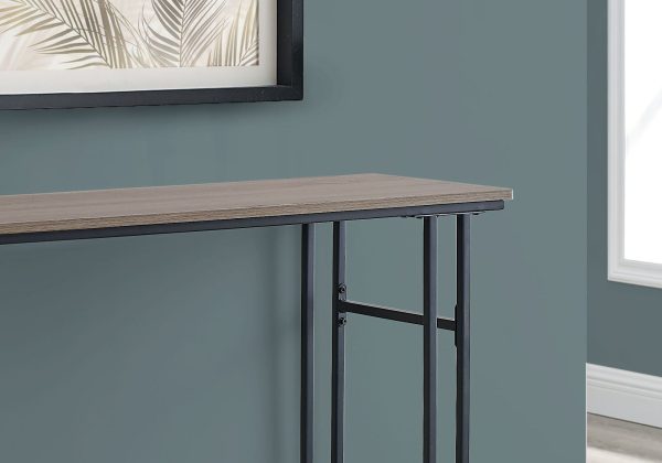 47  Gray and Black Frame Console Table With Shelves Online