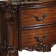 30  Chestnut Two Drawers Solid Wood Nightstand on Sale