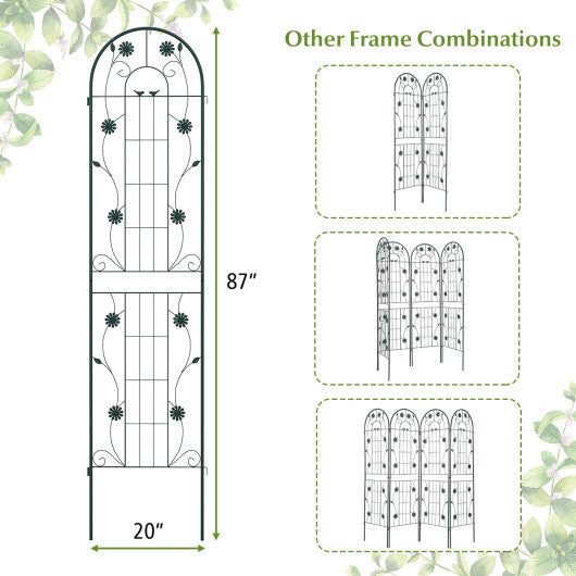 2 Pack 86.5 x 20 Inches Metal Garden Trellis for Climbing Plants-Green Online now