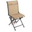 All-weather Outdoor Foldable 360-Degree Swivel Chair with Iron Frame-Brown Online Hot Sale