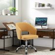 Upholstered Swivel Office Chair with Hollow Out Back Online Hot Sale