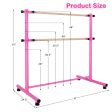 47 Inch Double Ballet Barre with Anti-Slip Footpads-Pink Online