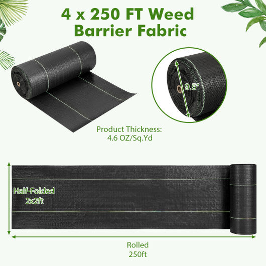 6.5 x 330 4 x 250 6 x 300 Feet Weed Barrier Landscape Fabric-4 ft Online