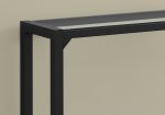 42  Clear and Black Glass Console Table on Sale