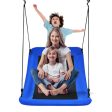 700lb Giant 60 Inch Skycurve Platform Tree Swing for Kids and Adults-Blue Hot on Sale